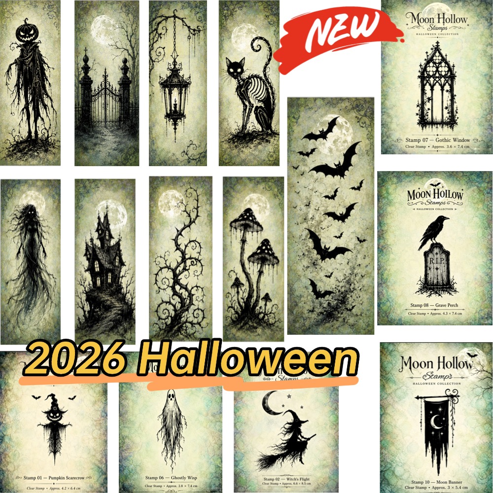 Rubber Stamp Blank - Colección de cápsulas, sellos de bordes