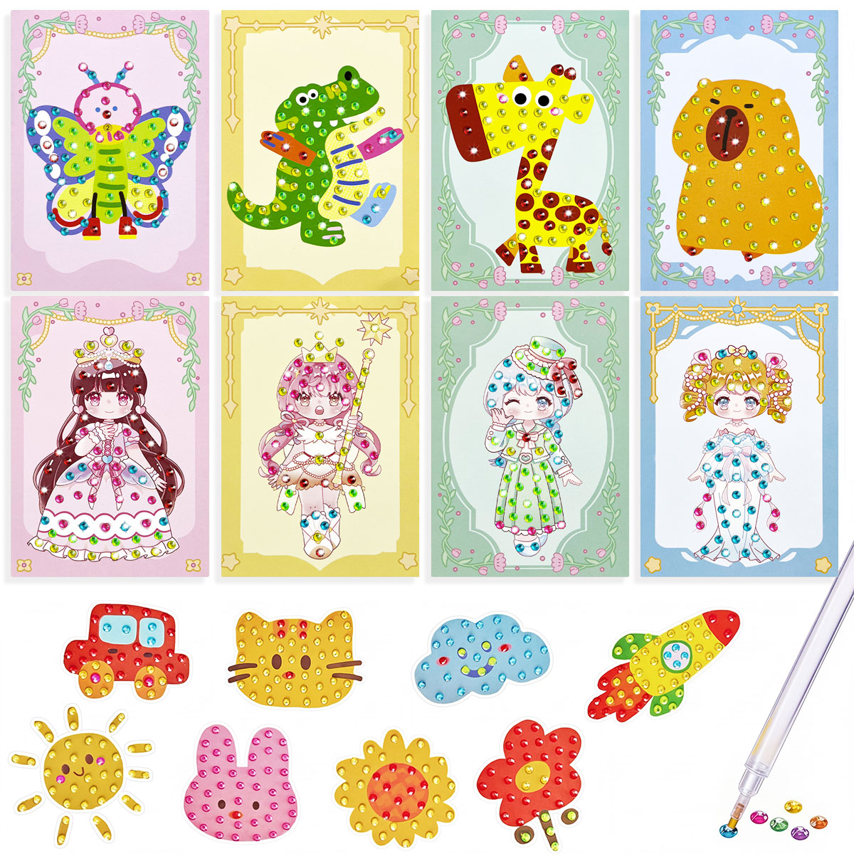 Art Craft Activities - Kit de 16 Gemas para Manualidades,