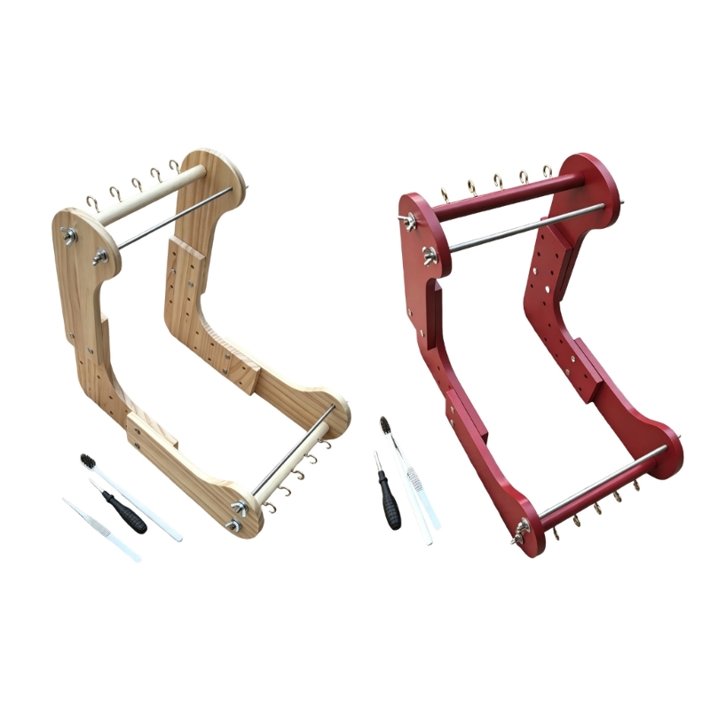 Loom Weaving Frame - Telar cuentas marco madera ajustable para