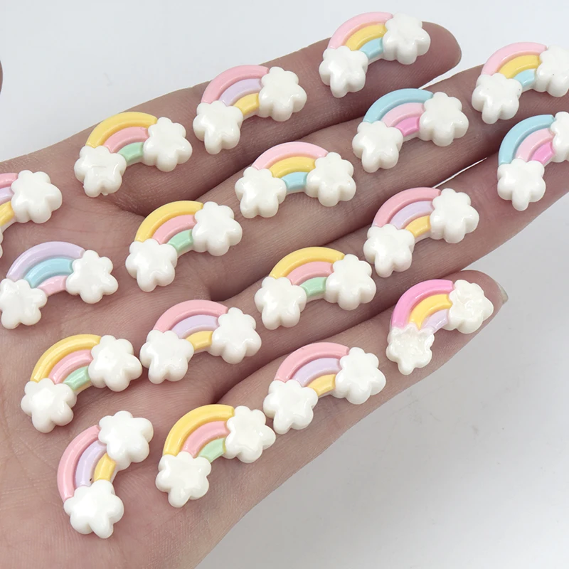 Art Craft Rainbow - 30/300 Piezas Mini Resina Arcoíris Plana