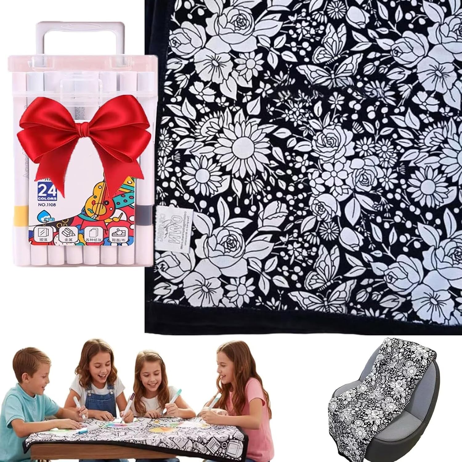 Art Craft Activities - Manta para Colorear Lavable de Terciopelo
