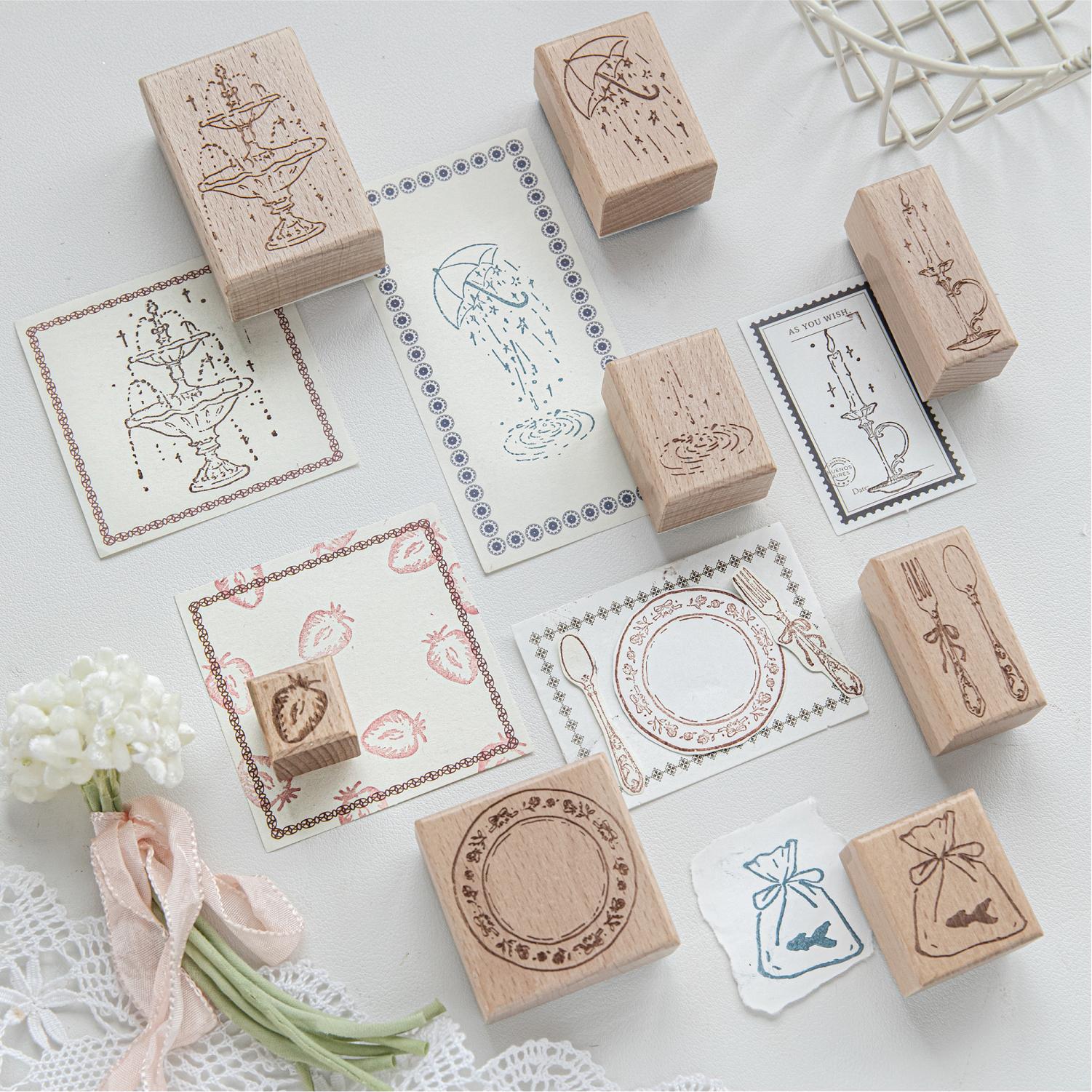 Art Craft Activities - Sello de madera con diseño de