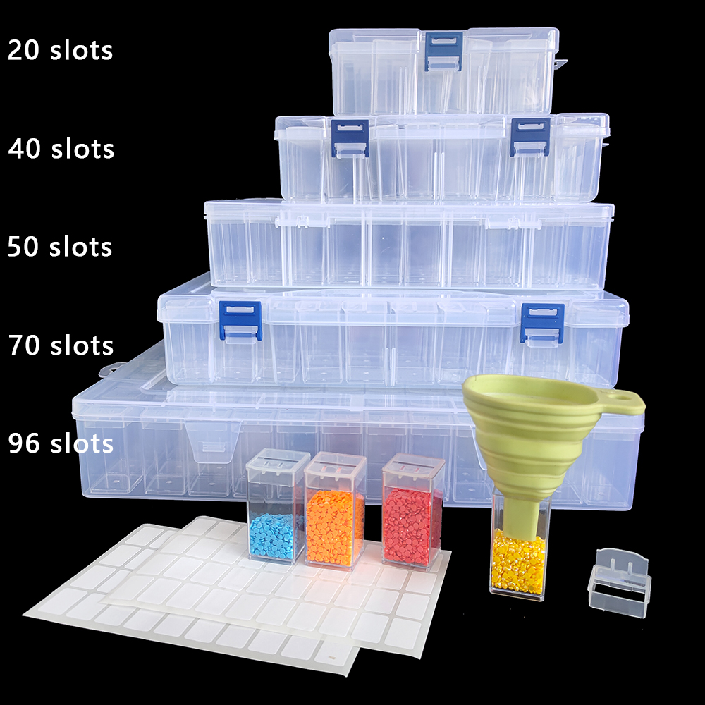 Art Craft Organizer - Caja de Almacenamiento Cuadrada de Plástico