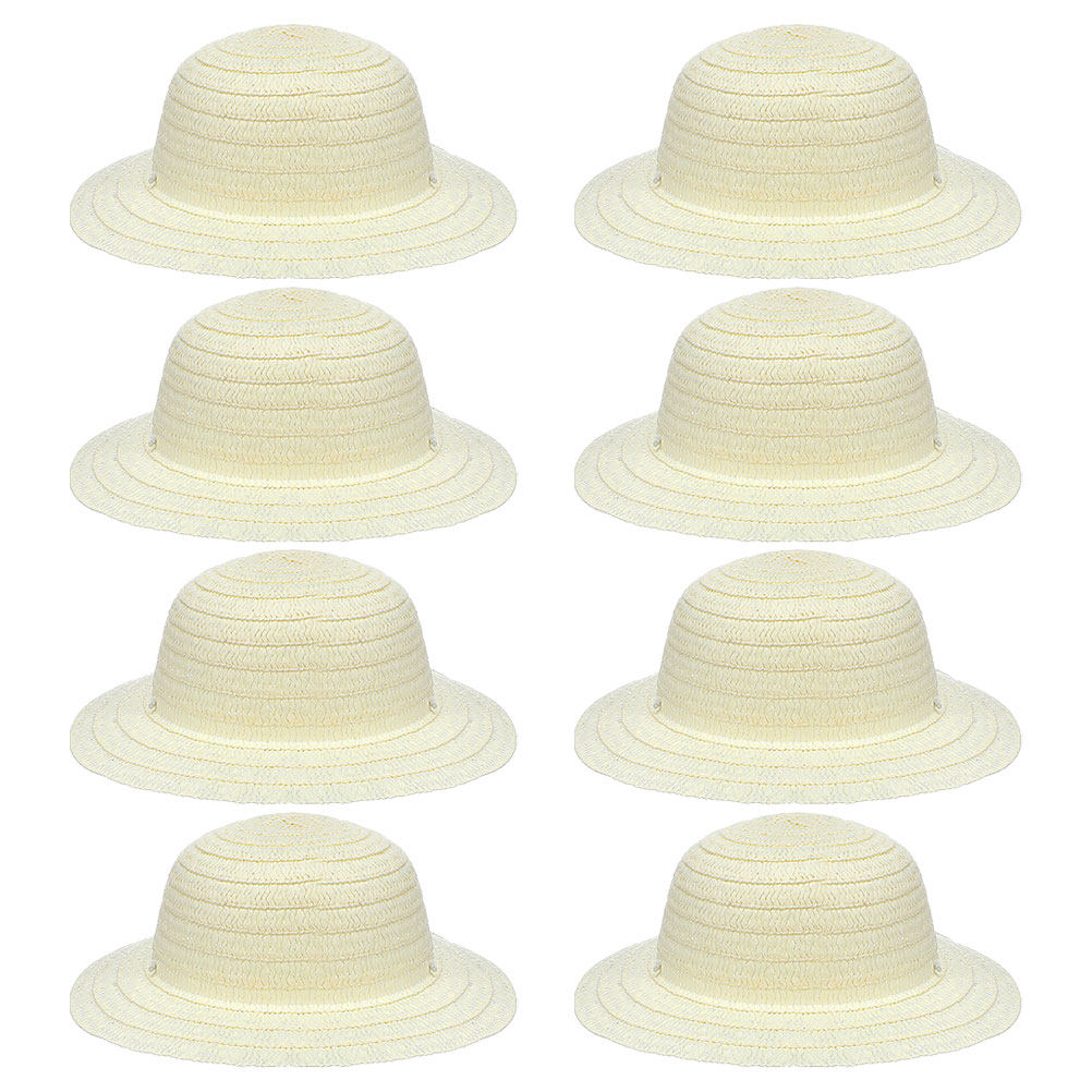 8 sombreros de paja blancos pa - Art Craft Activity reseña y precio