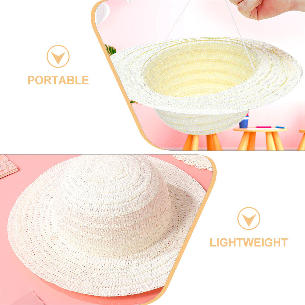 8 sombreros de paja blancos pa - Art Craft Activity reseña y precio