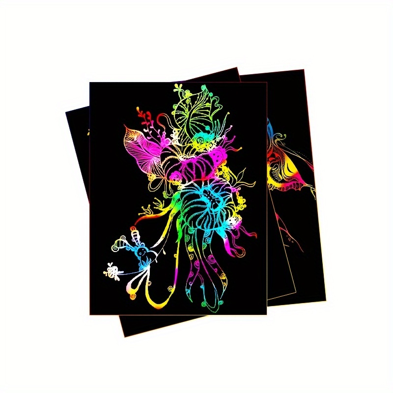 50 hojas de papel para rascar, - Art Craft Rainbow reseña y precio