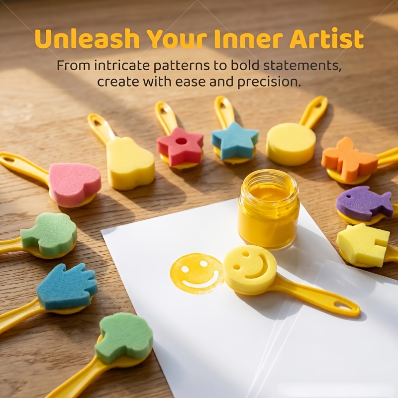 12 pinceles de esponja para pi - Art Craft Activities reseña y precio
