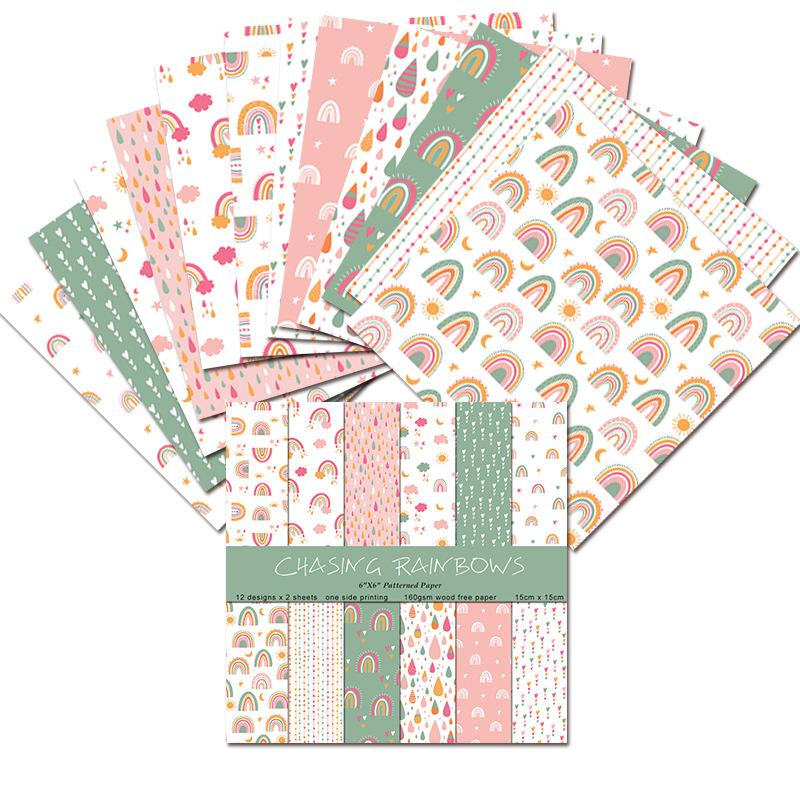 24 Hojas/Set de Papel Artesana - Art Craft Rainbow reseña y precio
