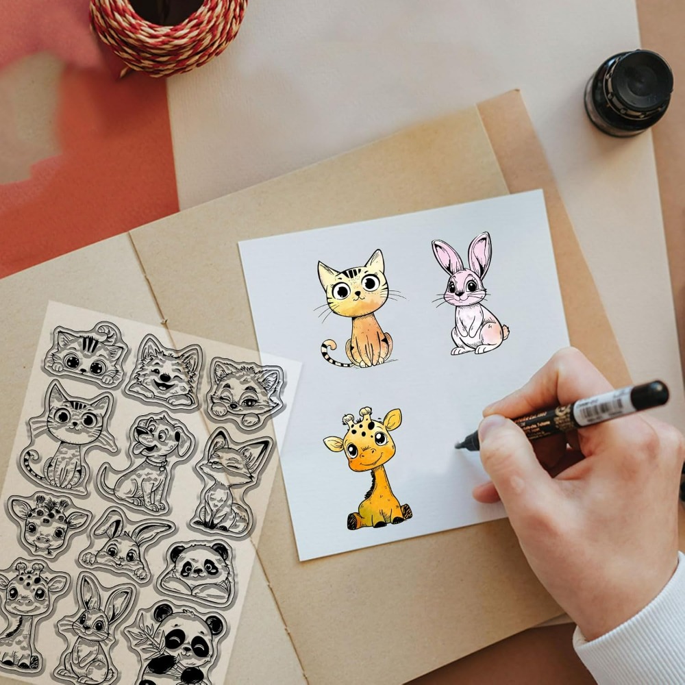Sellos transparentes de gato,  - Rubber Stamp Blank reseña y precio