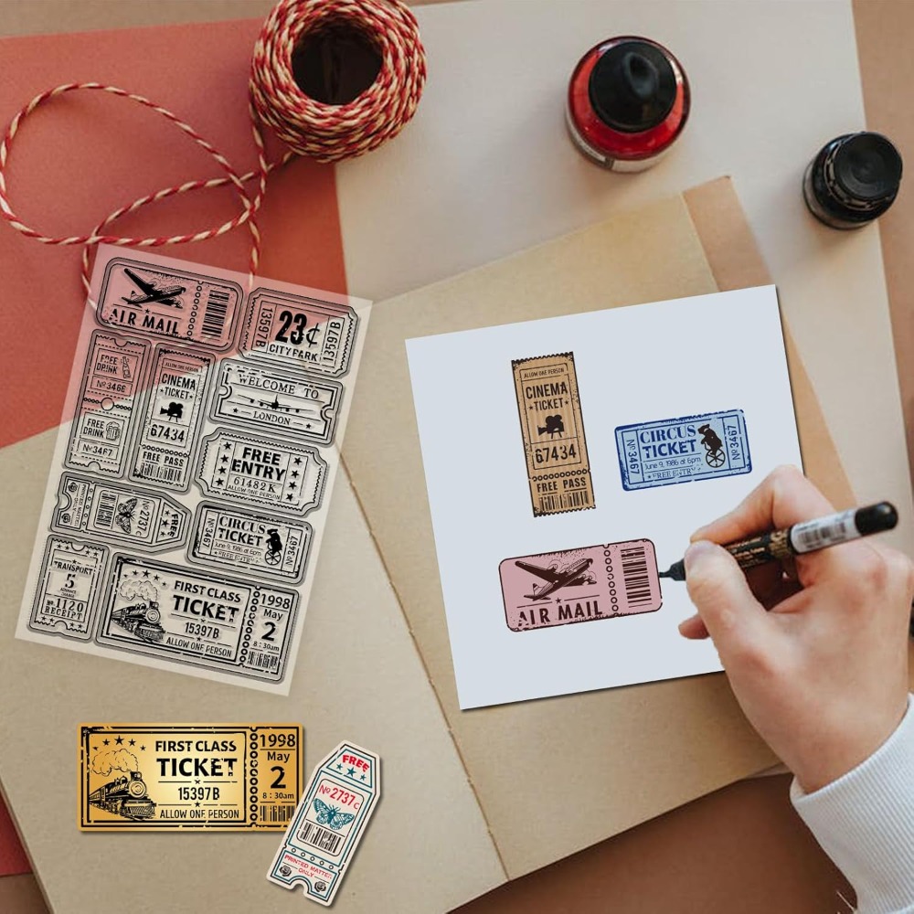 Sello transparente de billete  - Rubber Stamp Blank reseña y precio